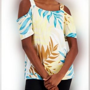 JM Collection Island Print Top